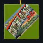 Vintage Highlands NC Postcard Ceramic Ornament<br><div class="desc">A wonderful vintage postcard greeting from Highlands,  North Carolina repurposed!
The image on the back can be removed or replaced.  Add a message or simply purchase the ornament as is.</div>