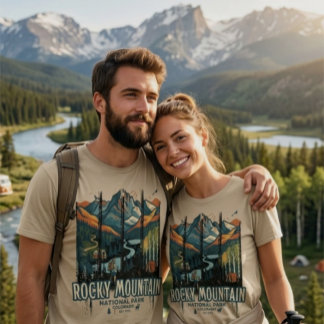 Vintage Hiker Rocky Mountain National Park T-Shirt