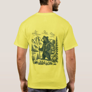 Vintage Hiking Bear Graphic T-Shirt