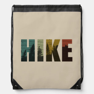 vintage hiking drawstring bag