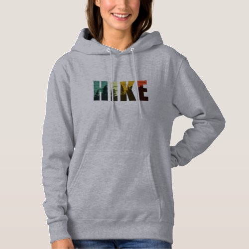 Vintage hiking hikers hike with pine trees hoodie