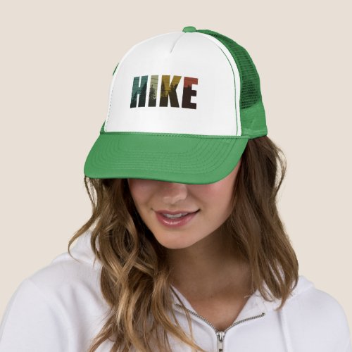 vintage hiking trucker hat