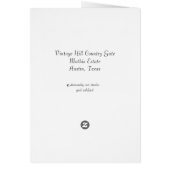 Vintage Hill Country Gate Card (Back)