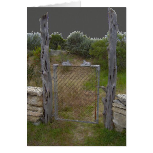 Vintage Hill Country Gate Card (Front)