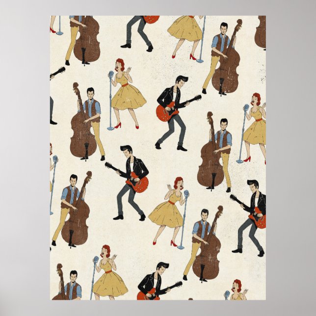 Vintage Hillbill Rockers Poster (Front)
