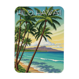 Vintage Hilo Hawaii Travel Magnet