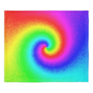 Vintage Hippie Boho Tie Dye Psychedelic Twirl Duvet Cover