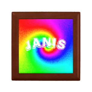 Vintage Hippie Boho Tie Dye Psychedelic Twirl Jewelry Box