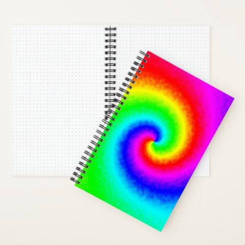 Vintage Hippie Boho Tie Dye Psychedelic Twirl Notebook