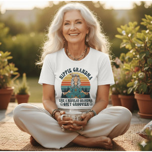 Vintage Hippie Grandma Groovier Retro 70s Sunset  T-Shirt