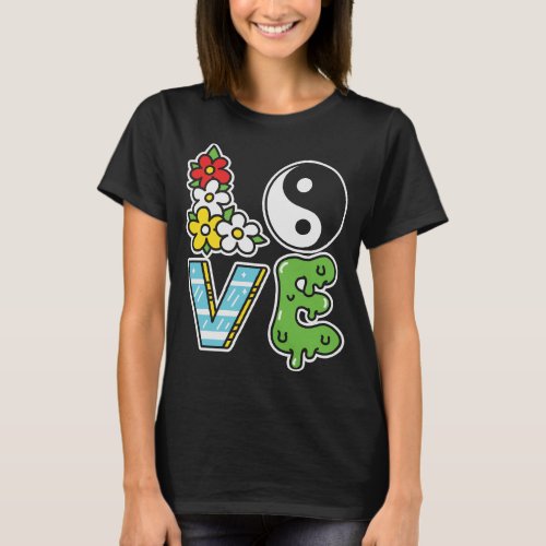  Vintage_Hippie_Sunflower_Love_Gift T_Shirt