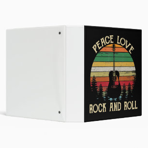 Vintage Hippie Van Flower Bus Peace Love 3 Ring Binder