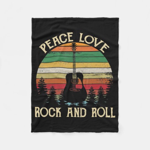 Vintage Hippie Van Flower Bus Peace Love Fleece Blanket