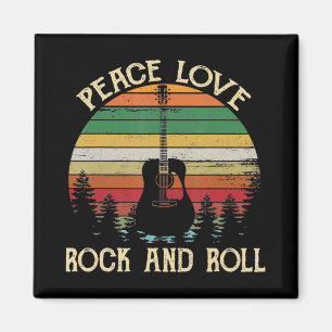 Vintage Hippie Van Flower Bus Peace Love Magnet