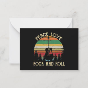 Vintage Hippie Van Flower Bus Peace Love Note Card