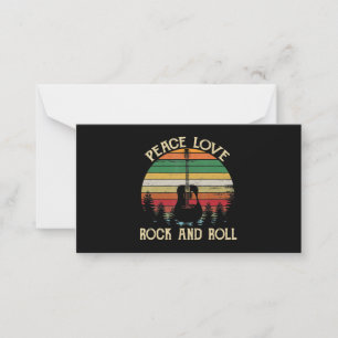 Vintage Hippie Van Flower Bus Peace Love Note Card