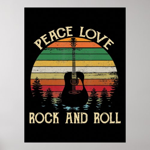 Vintage Hippie Van Flower Bus Peace Love Poster