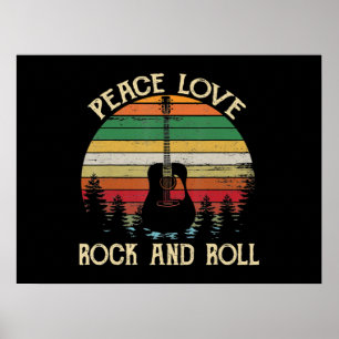 Vintage Hippie Van Flower Bus Peace Love Poster