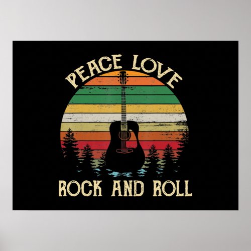 Vintage Hippie Van Flower Bus Peace Love Poster
