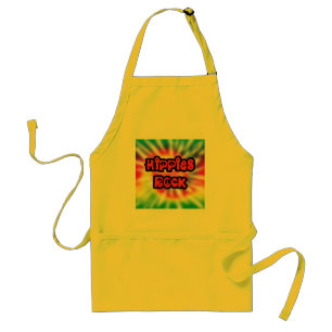 Vintage Hippies Rock Tie Dye Apron