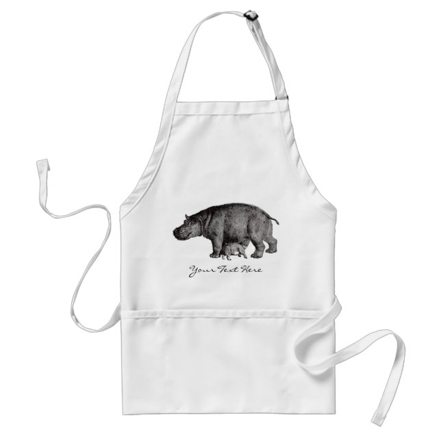 Vintage Hippo Apron (Front)