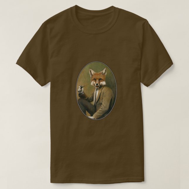 Vintage Hipster Fox T-shirt (Design Front)