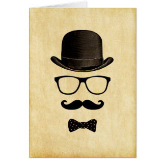 Vintage/Hipster Mustache Man Cards