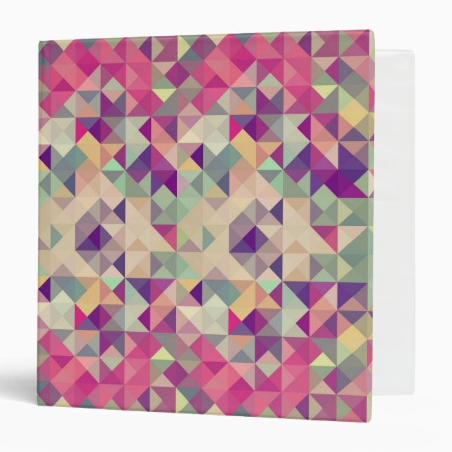 Vintage Hipsters Geometric Pattern. Binder (Front/Inside)