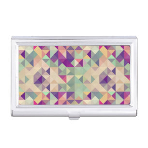 Vintage Hipsters Geometric Pattern. Case For Business Cards