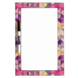 Vintage Hipsters Geometric Pattern. Dry-Erase Board