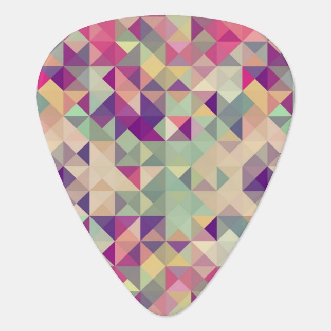 Vintage Hipsters Geometric Pattern. Guitar Pick (Front)
