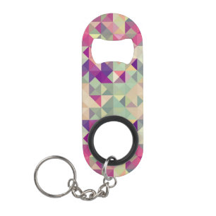 Vintage Hipsters Geometric Pattern. Keychain Bottle Opener