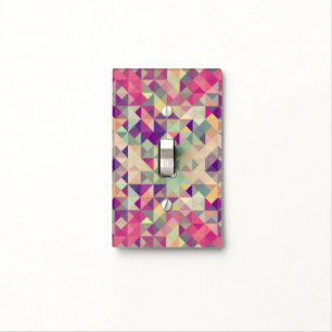 Vintage Hipsters Geometric Pattern. Light Switch Cover