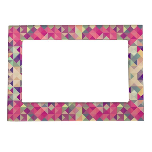 Vintage Hipsters Geometric Pattern. Magnetic Frame (Front)