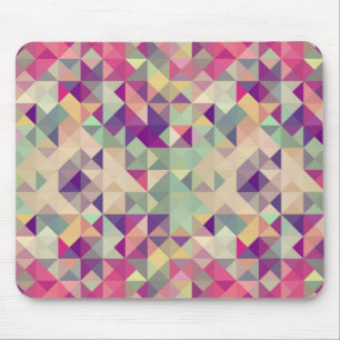 Vintage Hipsters Geometric Pattern. Mouse Pad