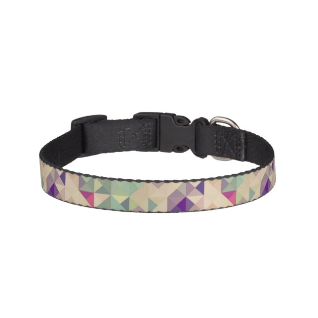 Vintage Hipsters Geometric Pattern. Pet Collar (Front)