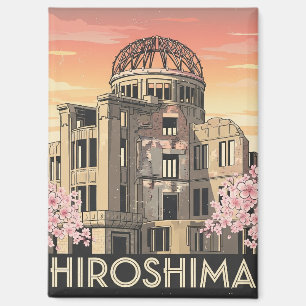 Vintage Hiroshima Japan Peace Dome Travel Magnet