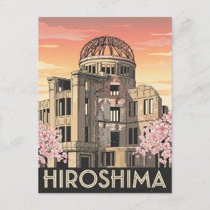 Vintage Hiroshima Japan Peace Dome Travel Postcard
