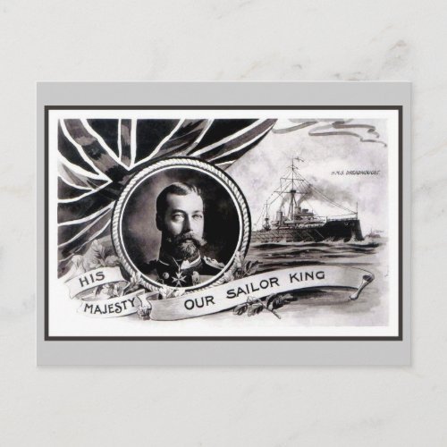 Vintage His Majesty Our Sailor King Postcard