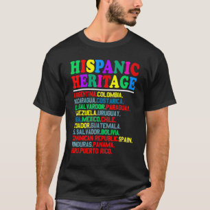 Vintage Hispanic Heritage Month Roots Latino Count T-Shirt