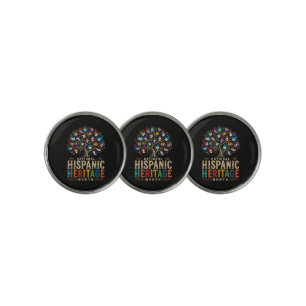 Vintage Hispanic Heritage Month Tree of Unity Golf Ball Marker