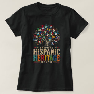 Vintage Hispanic Heritage Month Tree of Unity T-Shirt