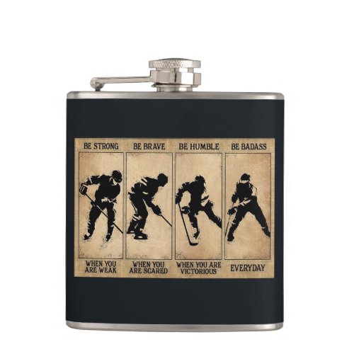 Vintage Hockey Fathers Day Flask