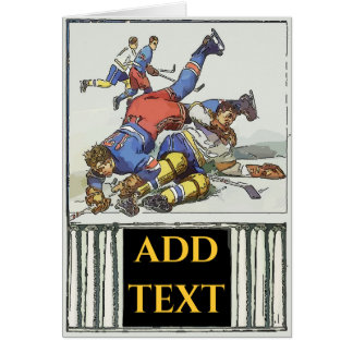 Vintage Hockey Game edit text Cards