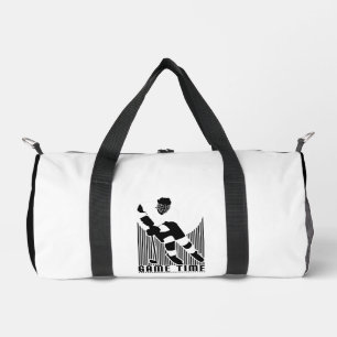 Vintage Hockey Game Time Athletic Travel Sports Duffle Bag