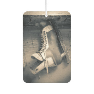 Vintage hockey skate car air freshener
