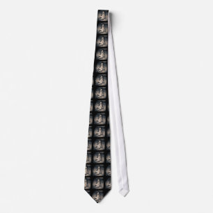 Vintage hockey skate pattern neck tie