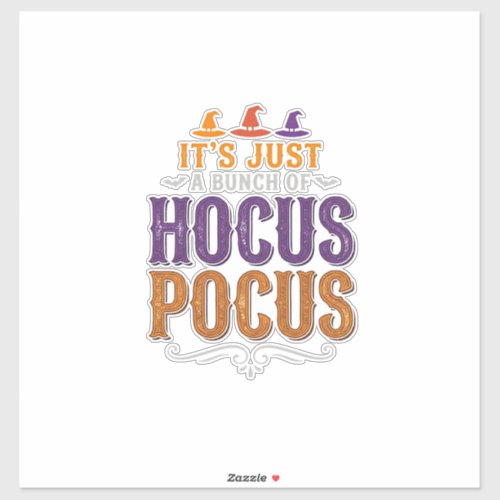 Vintage Hocus Pocus Halloween Typography Design_1 Sticker