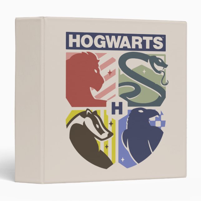 Vintage HOGWARTS™ Stamped Crest 3 Ring Binder (Front/Spine)