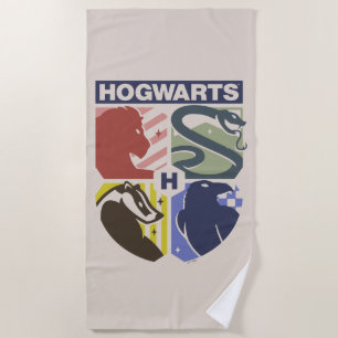 Vintage HOGWARTS™ Stamped Crest Beach Towel